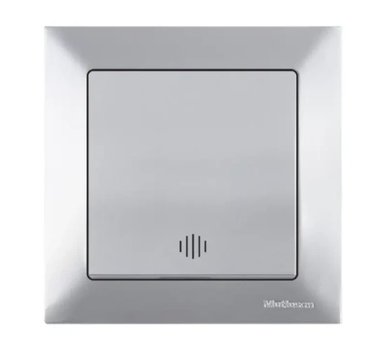 Единичен ключ светещ схема 1-10А Инокс Candela Mutlusan.png